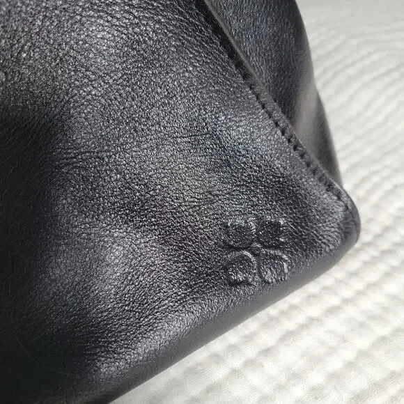 Patricia Nash Black Leather Crossbody Bag Purse Shoulder Designer Handbag - Picture 2 of 11